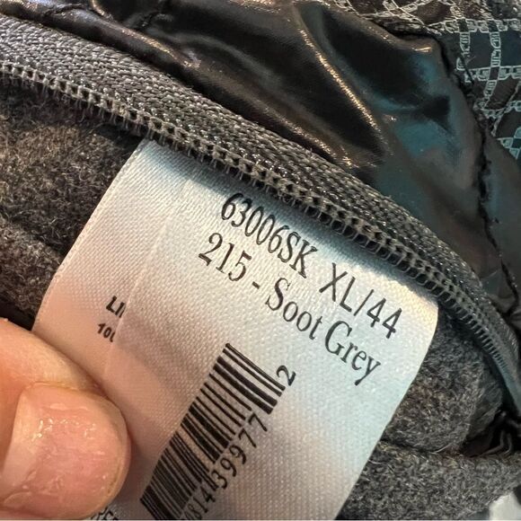 Report collection wool poliéster blend soot gray quilted lined jacket - Picture 7 of 7